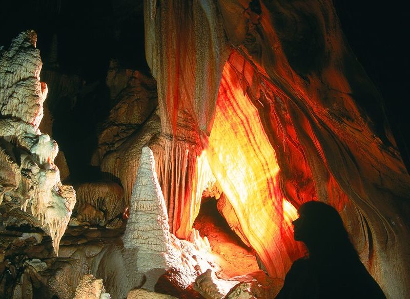 Giant Shawl, River Cave, Jenolan Caves, Blue Mountains.