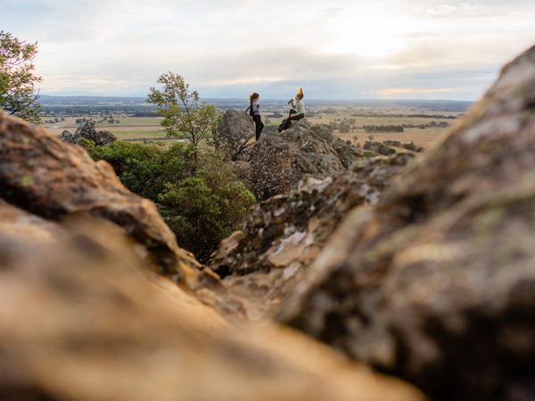 Two women at the Summit of Hanging Rock.