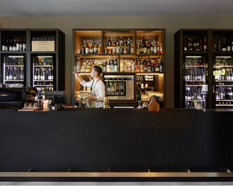 The bar of Hotel Realm, Canberra.