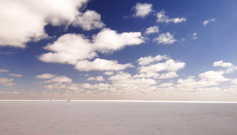 The vast salt pan on SA's Lake Eyre