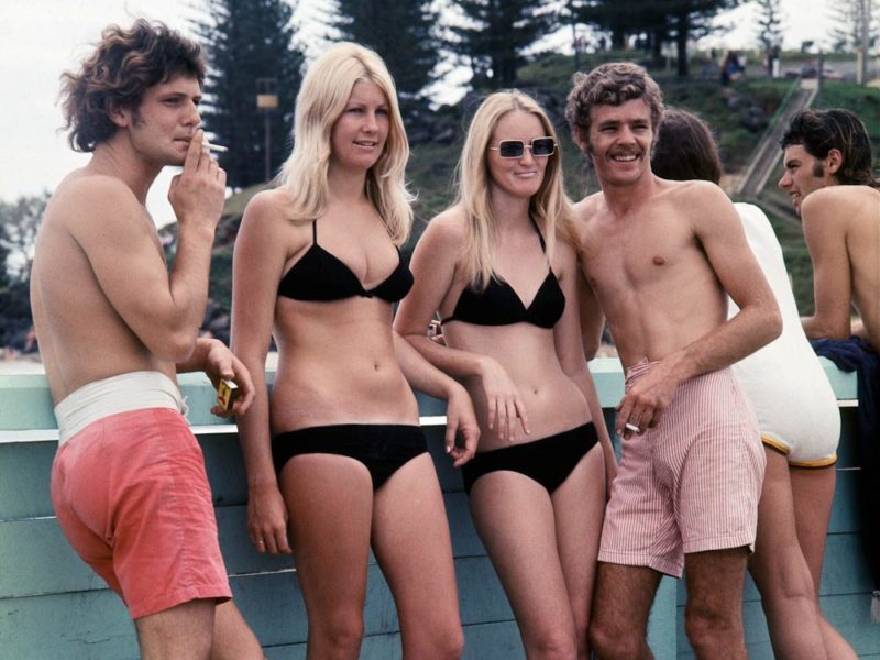 Sun and smokes at Coolangatta in the 60s.