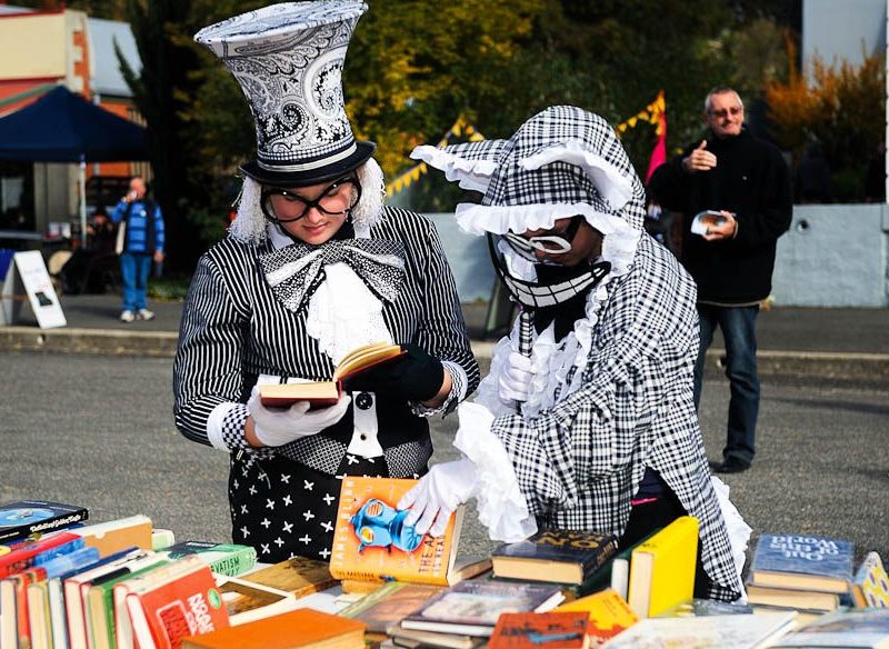 Mad Hatters are the norm at the Booktown festival in Clunes, Victoria (Jesse Booher).