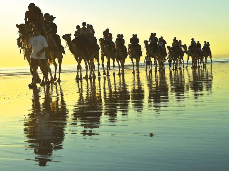 28: Ride camels along the beach in Broome (WA)