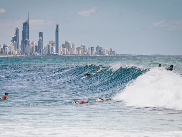 people surfing at Burleigh Beach