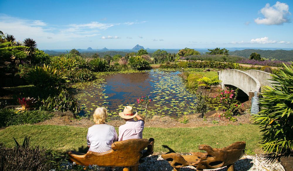 Coast from afar: Maleny Botanic Gardens, Sunshine Coast Hinterland.