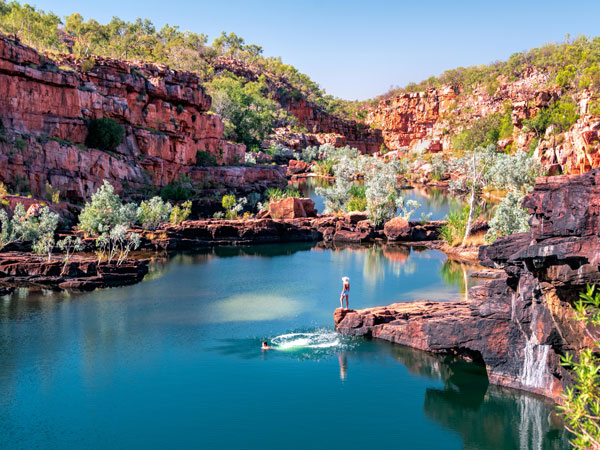 a tranquil pool in Manning Gorge, Gibb River Road itinerary