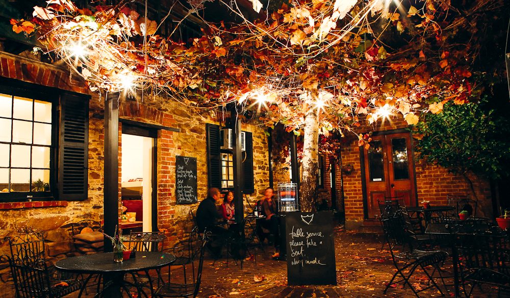 Cuddle up in the intimate courtyard at Alby & Esthers Mudgee