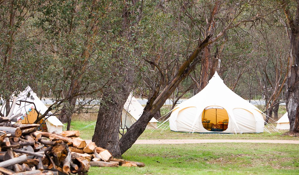 Happy Glamper at Mornington Peninsula yurt style glamping