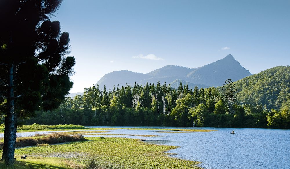 Mount Warning from Clarrie Hall Dam Tweed Valley