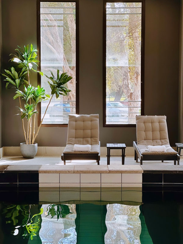 an indoor pool at L.M. Spa at Lancemore, Werribee Park