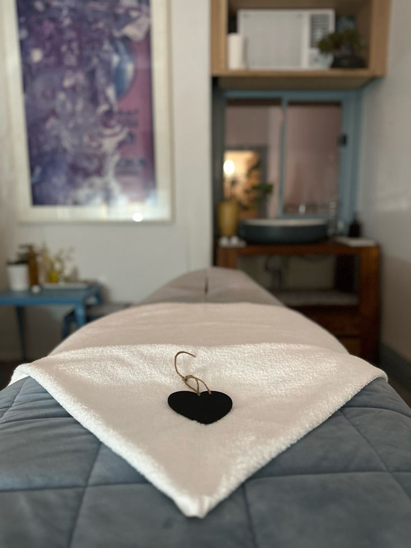 the spa treatment bed at Norbu Urban Retreat, Cremorne