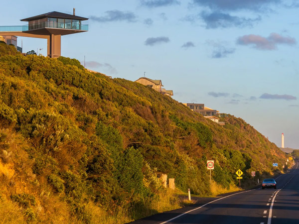 The Pole House Fairhaven perched on a cliff