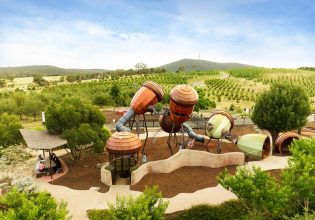 an overhead shot of National Arboretum Canberra