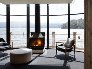 Pumphouse Point on Lake St Claire in Tasmasnia