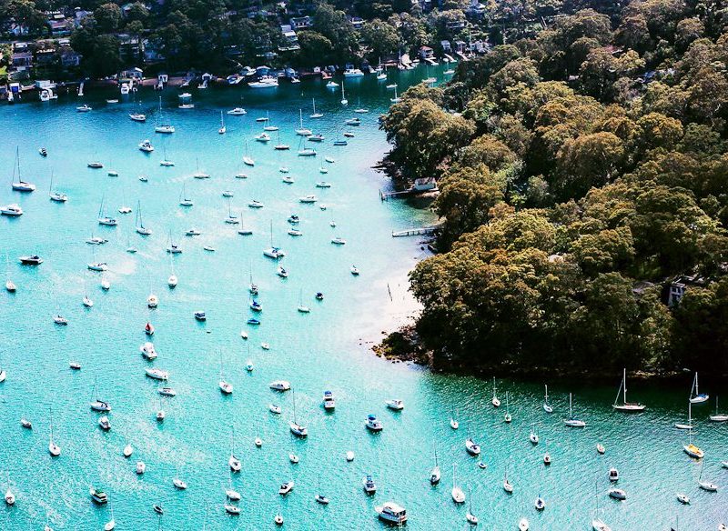 Pittwater Sydney from the air