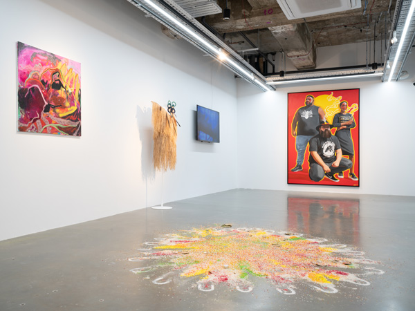 Artworks in an exhibition at Metro Arts Brisbane