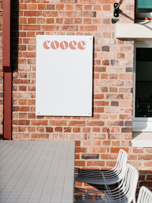 outdoor seating at Cooee, Perth