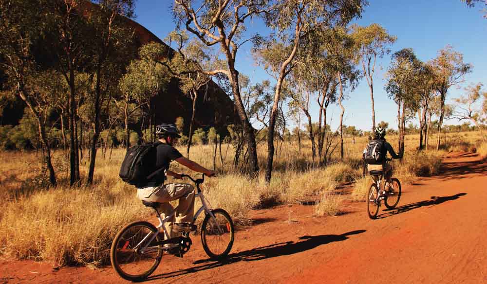 Cycling around Uluru, NT