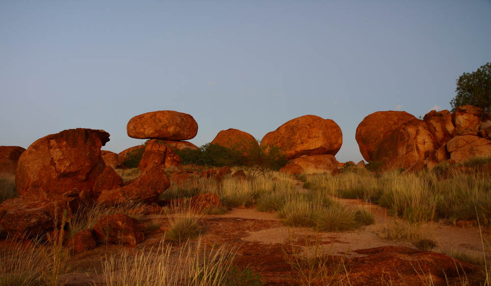 Sunset on the Devils Marbles