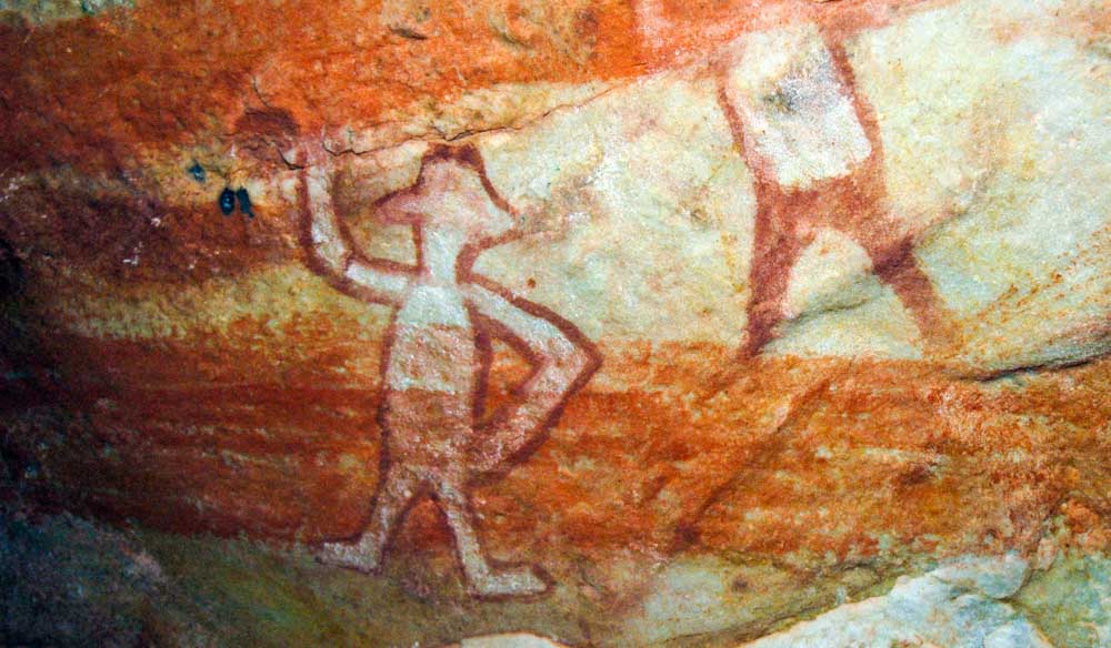 Aboriginal rock art, Wessel Islands, Northern Territory, Australia