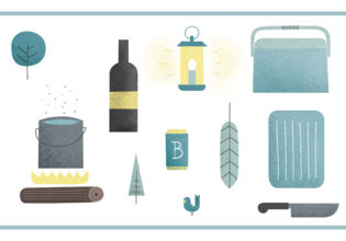 food eating camping relaxing