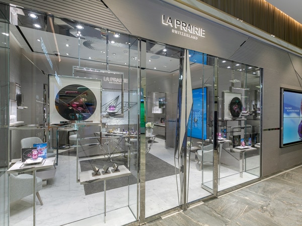 the entrance of La Prairie Art of Beauty Lounge