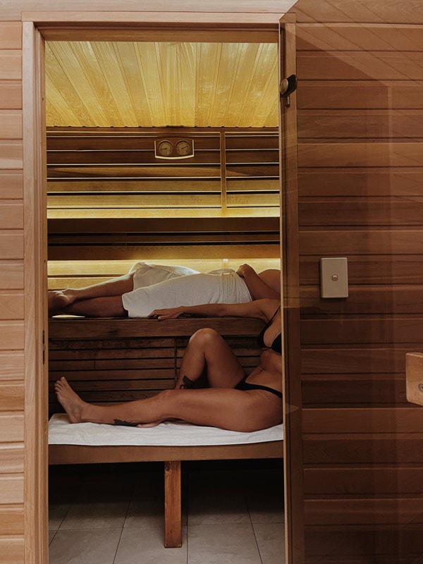 two people relaxing in a spa room at Slow House, Bondi Beach