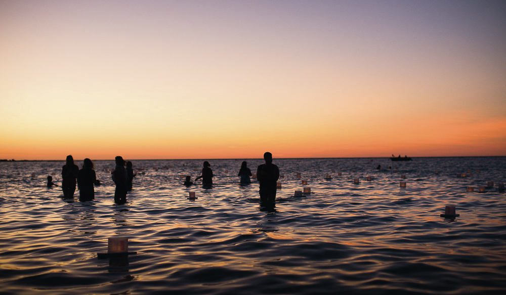 The calming ocean
