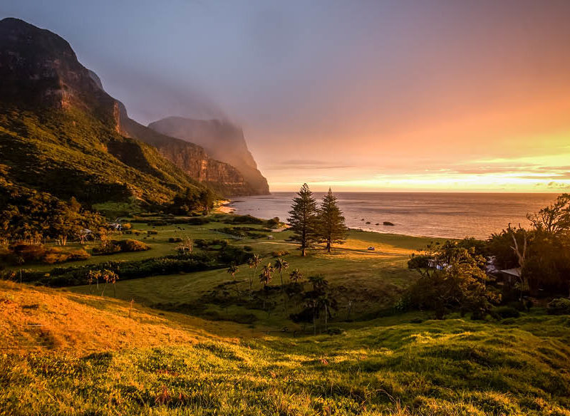 The golden hour: Lord Howe Island.