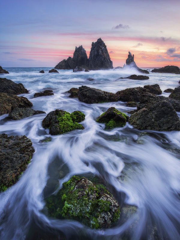 Sun setting over Camel Rock Bermagui