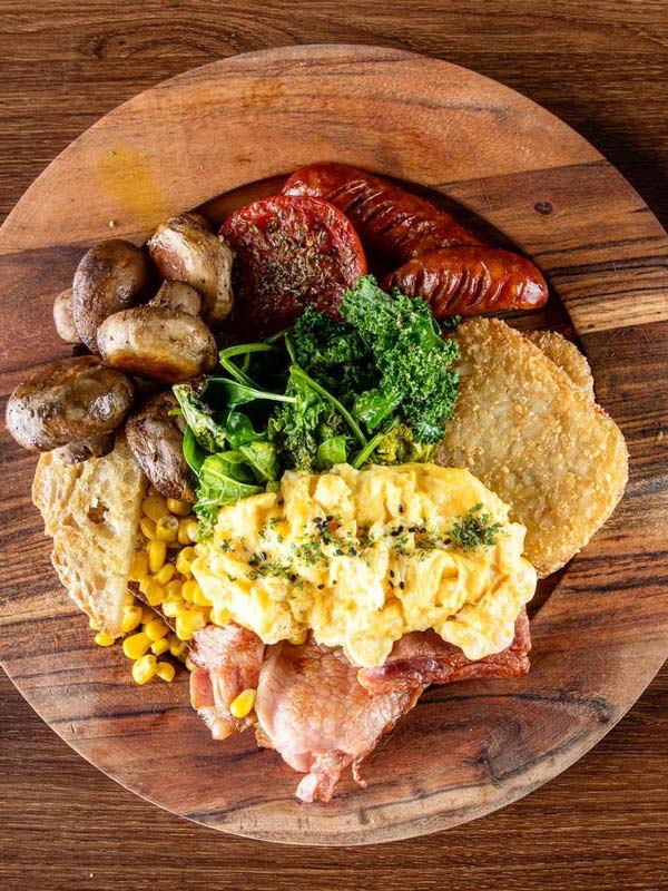 a breakfast plate at Cup and Coaster