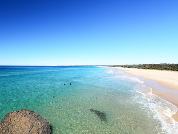 the pristine waters of Dreamtime Beach, NSW