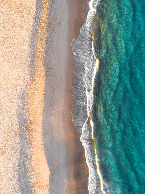 a drone shot of the shore at Garie Beach, NSW