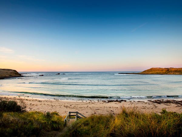 the Kitty Miller Bay, Vic a sunset