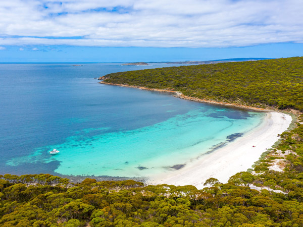 an aerial view of Memory Cove, SA