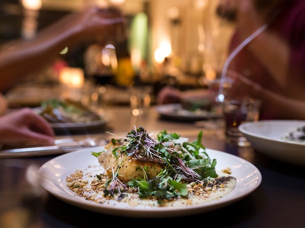 a fine dining meal at Muse, Canberra