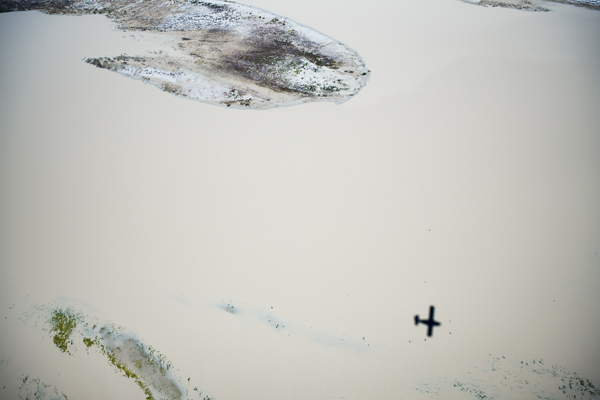 Reflection a plane in Lake Eyre