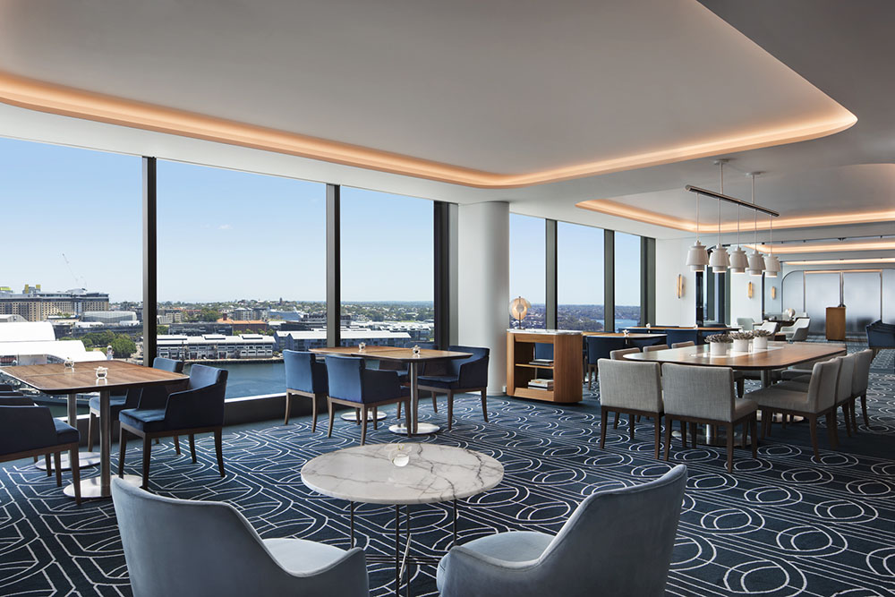 Regency Club Lounge Sydney views Hyatt Regency
