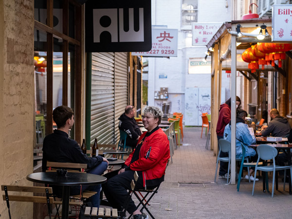 people drinking alfresco at Astral Weeks, Perth