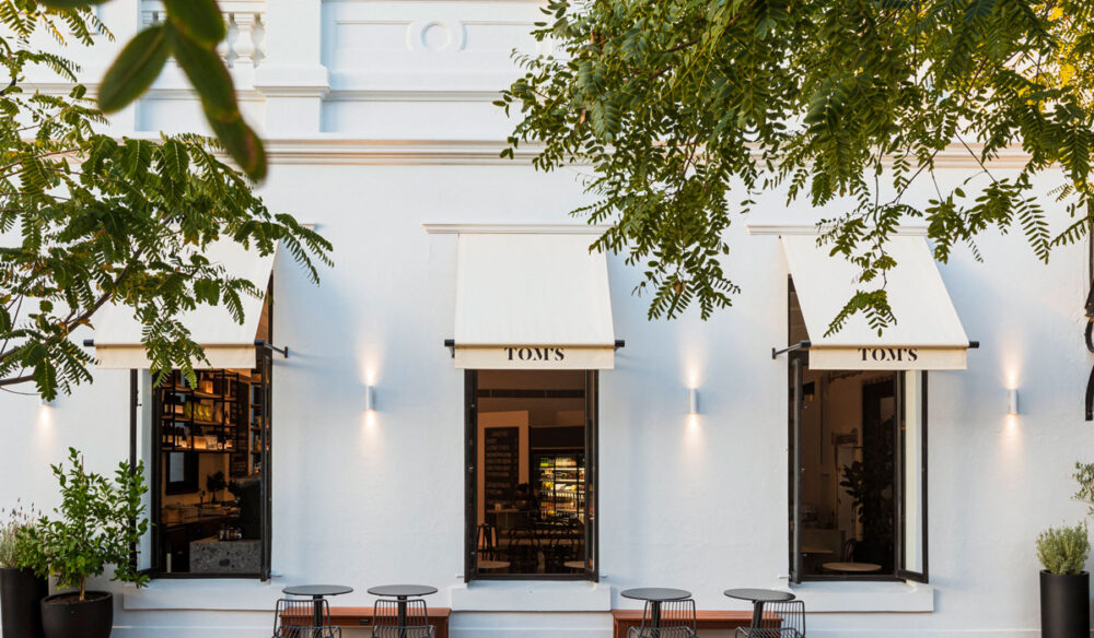 the front facade of Tom’s Providore, Perth