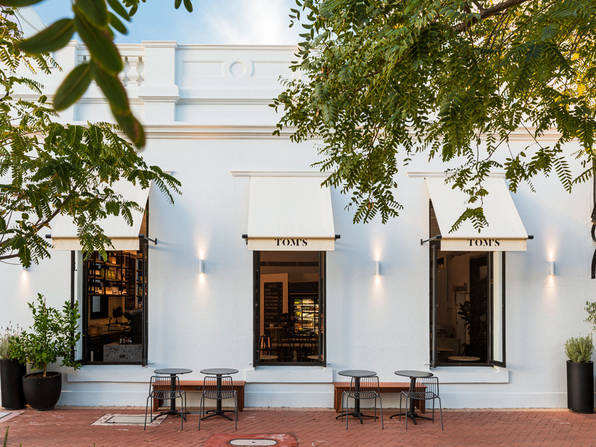 the front facade of Tom’s Providore, Perth