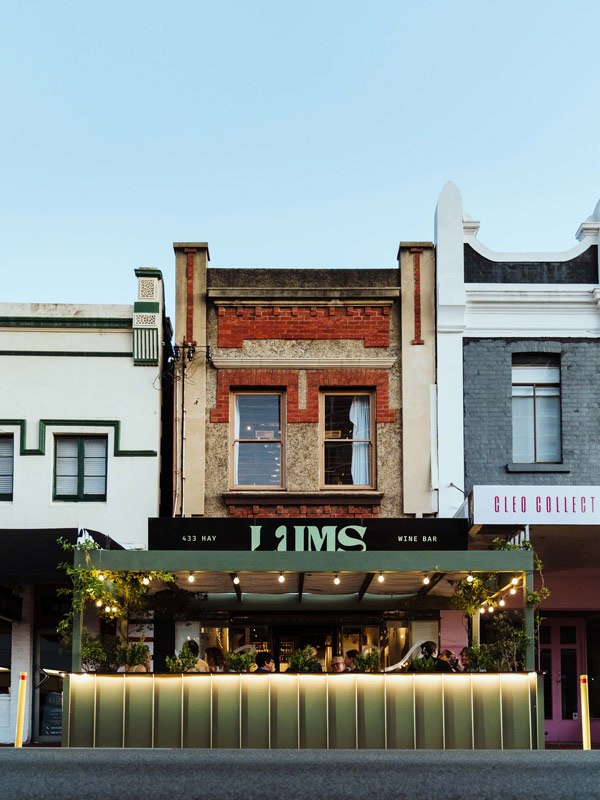 the exterior of Lums Wine Bar, Perth