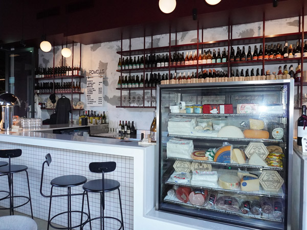 cheese on display at Powell's Fromagerie and Wine Bar, Perth