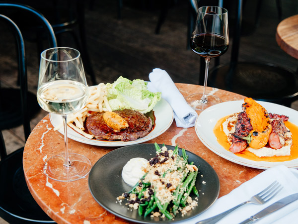 food and drinks at Vincent Wine, Perth