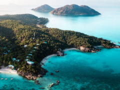 the Lizard Island Resort as seen from above