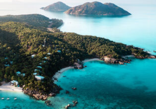 the Lizard Island Resort as seen from above