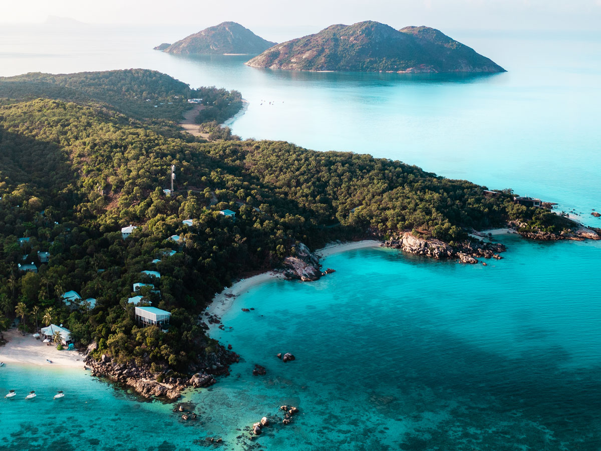 the Lizard Island Resort as seen from above