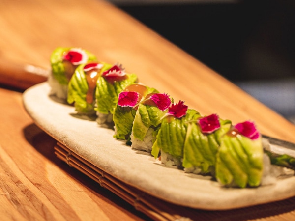 a Japanese dish at Iku Yakitori Bar, Burleigh Heads Queensland