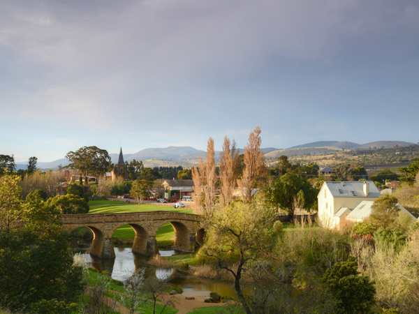 a scenic landscape of Richmond in southern Tassie