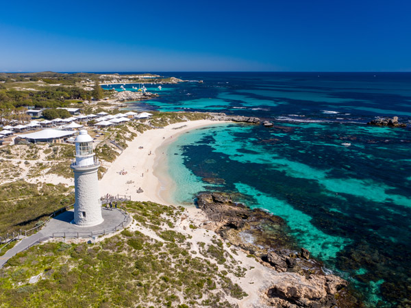 an aerial view of the Rottnest Island